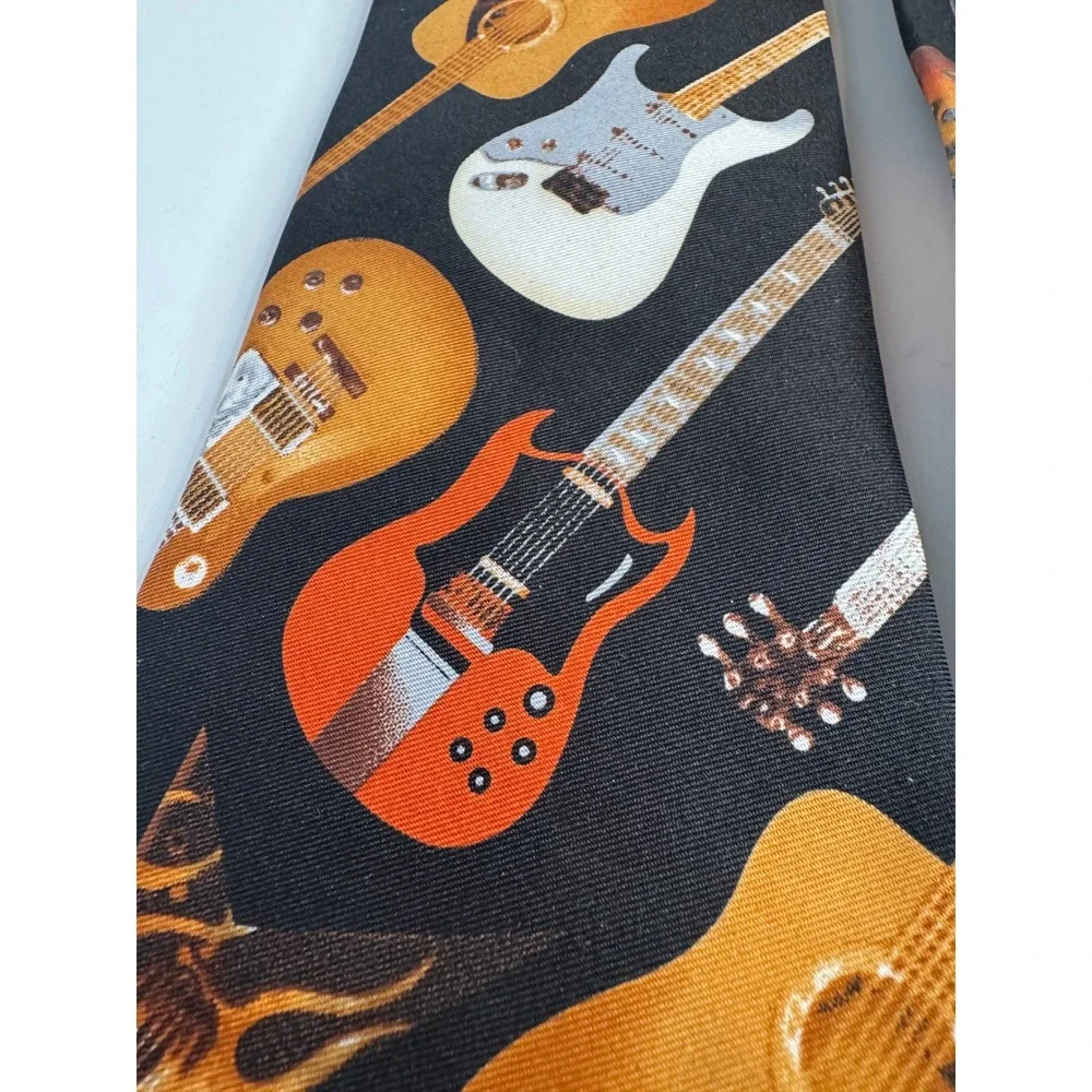 Vintage Guitar‎ Necktie Pair Ralph Marlin Utopia Music Novelty Ties